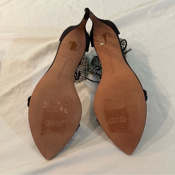 BCBGMAXAZRIA Dawn Fringe Pointed Toe Heel Sandal Black Jeweled Fringe NEW Sz 8 - Picture 5 of 9